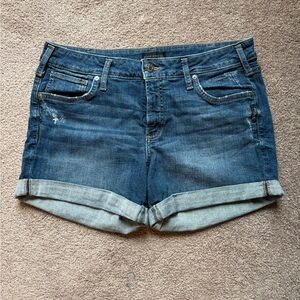 Silver Jeans Dark Blue Jean Shorts